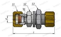 Соединение навертное переборочное СНП-М20 У3 ст.20